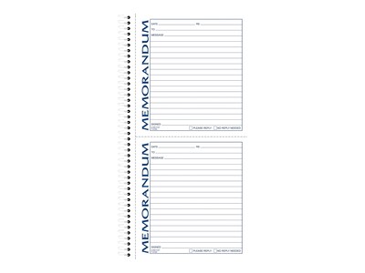 Adams Memo Message Pad, 5.5 x 11, Ruled, White, 50 Sheets/Pad (SC1157)