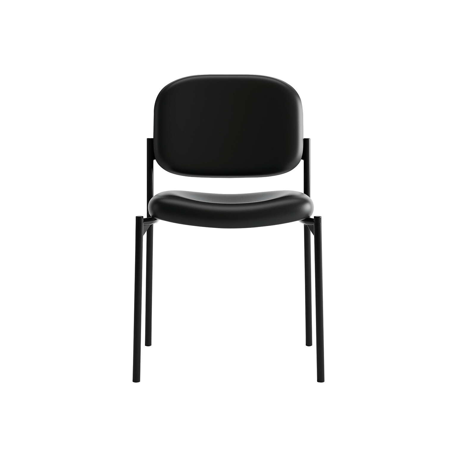 HON Scatter Stacking Guest Chair, Black SofThread Leather (BSXVL606SB11)