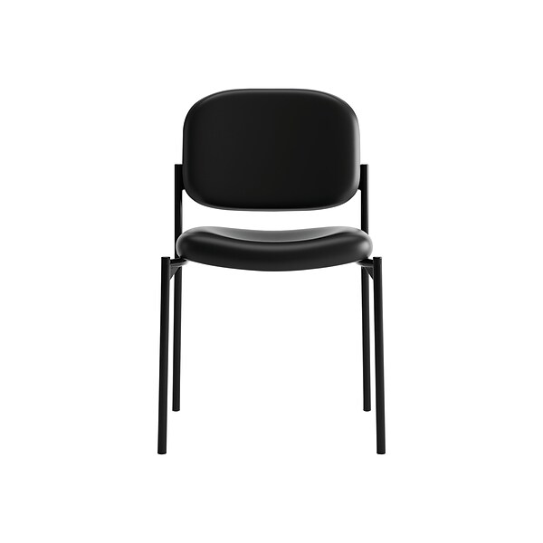 HON Scatter Stacking Guest Chair, Black SofThread Leather (BSXVL606SB11)