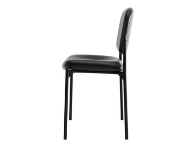 HON Scatter Stacking Guest Chair, Black SofThread Leather (BSXVL606SB11)
