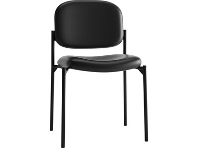 HON Scatter Stacking Guest Chair, Black SofThread Leather (BSXVL606SB11)