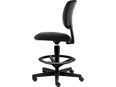 HON Volt SofThread Leather Computer and Desk Stool, Black (HON5705SB11T)