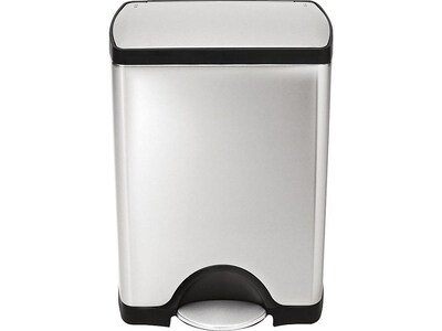 simplehuman Indoor Step Trash Can, Brushed Stainless Steel, 7.93 Gal. (CW1884)