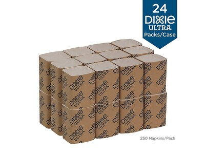 Dixie Lunch Napkin, 2-ply, Brown, 250 Napkins/Pack, 24/Carton (32019)