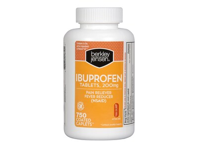 Berkley & Jensen 200Mg Ibuprofen Pain Reliever Tablet, 750/Pack (21175)
