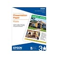 Epson Inkjet Matte Presentation Paper, 8.5 x 11, 100/Pack (S041062)