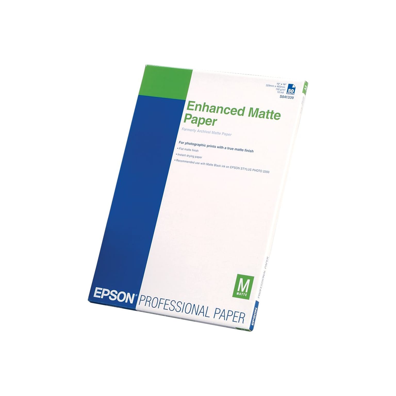 Epson Ultra Premium Matte Presentation Paper, 13 x 19, 50 Sheets/Pack (S041339)