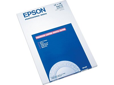 Epson Ultra Premium Luster Photo Paper, 13" x 19", 50 Sheets/Pack   (EPSS041407)