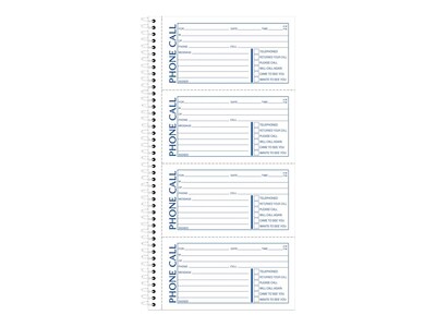 Adams Phone Message Pad, 5.5 x 11, Ruled, White/Canary, 100 Sheets/Pad (SC1154D)
