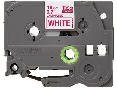 Brother P-touch TZe-242 Laminated Label Maker Tape, 3/4" x 26-2/10', Red On White (TZe-242)