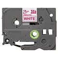 Brother P-touch TZe-242 Laminated Label Maker Tape, 3/4 x 26-2/10, Red On White (TZe-242)