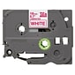 Brother P-touch TZe-242 Laminated Label Maker Tape, 3/4" x 26-2/10', Red On White (TZe-242)