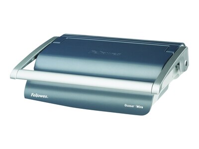 Fellowes Quasar Wire Binding Machine, 130 Sheet Capacity, Metallic Silver (5217401)
