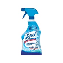 Lysol Power & Free Bathroom Cleaner with Hydrogen Peroxide, Cool Spring Breeze, 22 Oz. (19200-85668)
