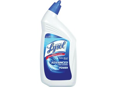 Professional Lysol Advanced Deep Cleaning Power Toilet  Cleaner, Wintergreen, 32 Oz., 12/Carton (36241-74278)