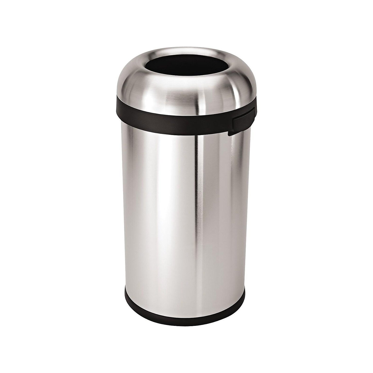 simplehuman Indoor Trash Can with Lid, Brushed Stainless Steel, 16 Gallon (CW1407)