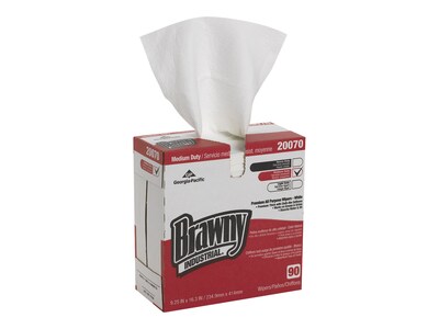 Brawny Professional D400 DRC Wipers, White, 90 Wipes/box, 10 Boxes/Carton (20070/03)