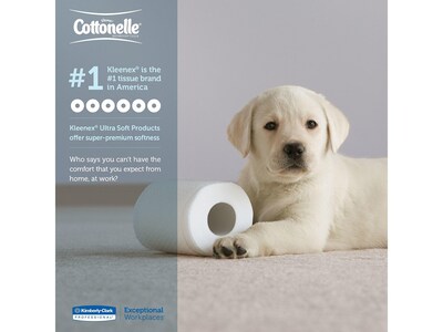 Cottonelle CleanCare 1-Ply Standard Toilet Paper, White, 150 Sheets/Roll, 12 Rolls/Pack (12456)