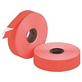 Monarch 1136 Labels, 2-Line, Fluorescent Red, 1750/Roll, 2 Rolls/Pack (925085)