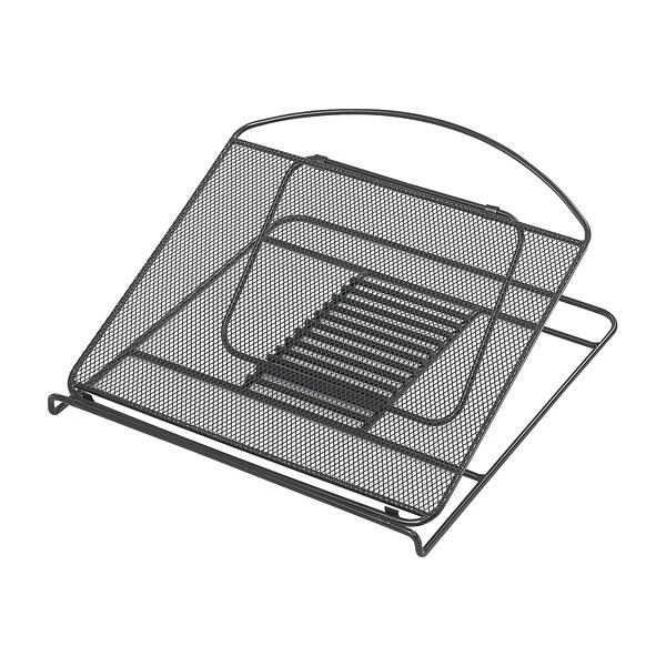 Safco Onyx 12.25W x 12.25D Steel Mesh Laptop Stand, Black (2161BL)