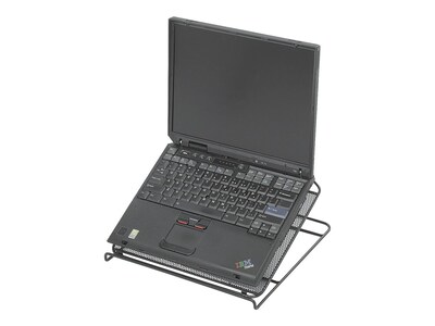 Safco Onyx 12.25W x 12.25D Steel Mesh Laptop Stand, Black (2161BL)