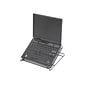 Safco Onyx 12.25"W x 12.25"D Steel Mesh Laptop Stand, Black (2161BL)