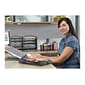 Safco Onyx 12.25"W x 12.25"D Steel Mesh Laptop Stand, Black (2161BL)