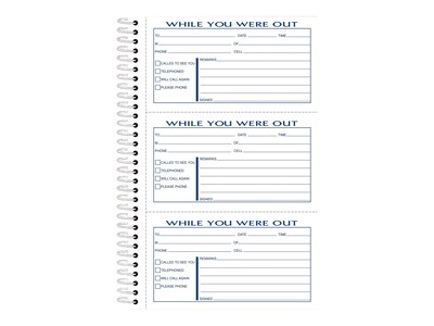 Adams Phone Message Pad, 5.5 x 8.5, Ruled, White, 100 Sheets/Pad (SC8603D)