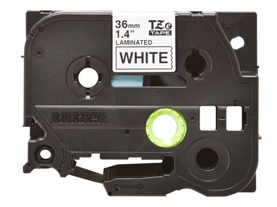 Brother P-touch TZe-261 Laminated Label Maker Tape, 1-1/2 x 26-2/10, Black On White (TZe-261)