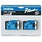 Brother P-touch TC-34Z Laminated Label Maker Tape, 3/8 x 25-2/10, White on Black, 2/Pack (TC-34Z)