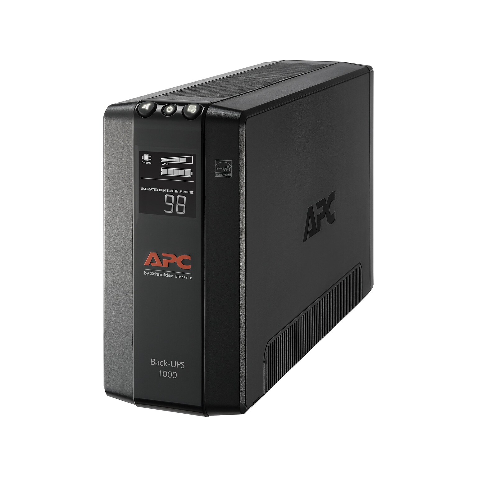 Schneider Electric Back-UPS Pro Compact Tower LCD Battery Backup & Surge Protector with USB, 8-Outlets (BX1000M)