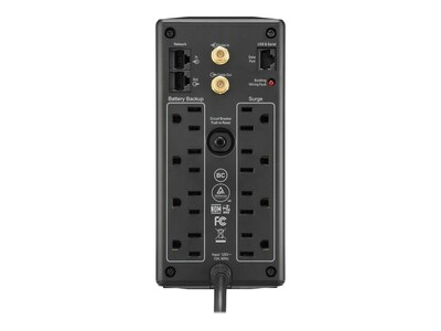 Schneider Electric Back-UPS Pro Compact Tower LCD Battery Backup & Surge Protector with USB, 8-Outlets (BX1000M)