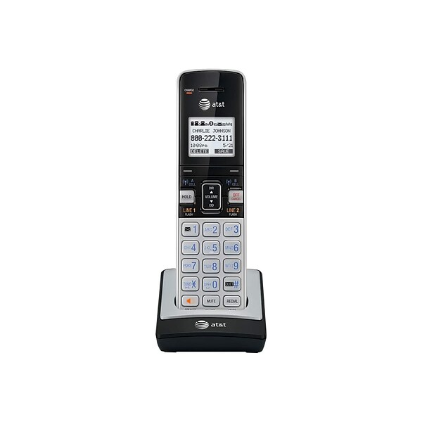 AT&T TL86003 Handset Cordless Telephone, Silver/Black