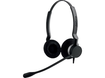 jabra Biz 2300 QD Duo Noise-Canceling Phone Headset, Over-the-Head, Black (2309-820-105)