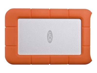 LaCie Rugged Mini 2TB USB 3.0 External Hard Drive, Orange/Silver (LAC9000298)