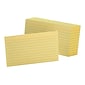 Oxford Ruled 3" x 5" Index Cards, Lined, Canary, 100/Pack (OXF 7321 CAN)