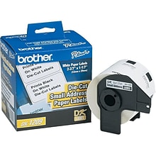 Brother DK-1209 Small Address Paper Labels, 2-4/10 x 1-1/10, Black on White, 800 Labels/Roll (DK-1