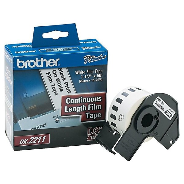 Brother DK2211 Label Printer Labels, 1.1W, Black On White