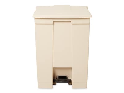 Rubbermaid Indoor Step Trash Can, Beige Plastic, 18 Gal. (FG614500BEIG)