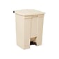 Rubbermaid Indoor Step Trash Can, Beige Plastic, 18 Gal. (FG614500BEIG)