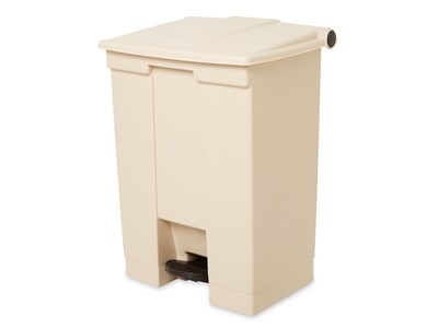 Rubbermaid Indoor Step Trash Can, Beige Plastic, 18 Gal. (FG614500BEIG)