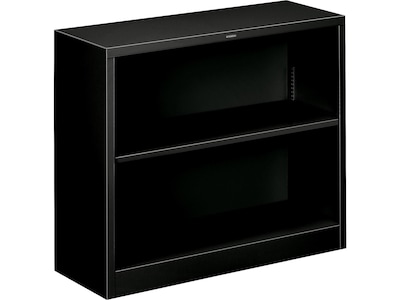 HON Brigade 2-Shelf 29H Bookcase, Black Steel (HONS30ABCP)