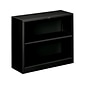HON Brigade 2-Shelf 29"H Bookcase, Black Steel (HONS30ABCP)