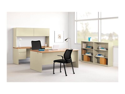HON Brigade 3-Shelf 41H Bookcase, Putty Steel(HS42ABCL)