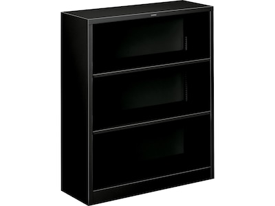 HON Brigade 3 Shelf 41H Bookcase, Black Steel(HS42ABCP)