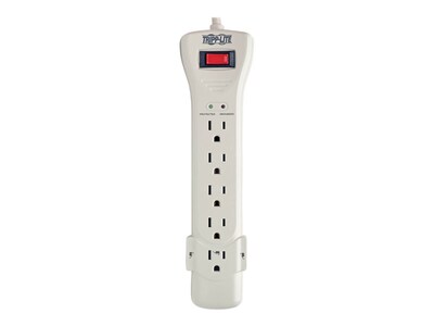 Tripp Lite Protect It! 7-Outlet Surge Protector, 7 Cord, Light Gray (TRPSUPER7)