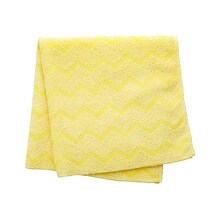 Rubbermaid HYGEN Microfiber Dry Cloths, Yellow, 12/Carton (FGQ61000YL00)