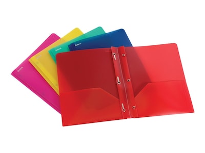 Oxford 2-Pocket Fastener Folders, Assorted Colors, 25/Box (OXF 99811)