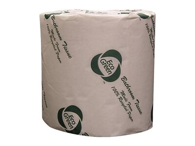 Eco Green 2-Ply Standard Toilet Paper, White, 600 Sheets/Roll, 48 Rolls/Case (EBW680)