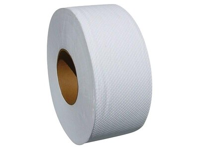 Sofidel Jumbo 1-Ply Jumbo Toilet Paper, White, 1000/Roll, 8 Rolls/Carton (410050)